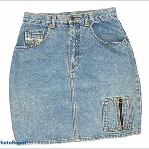 Donna I vintage high waisted denim skirt |